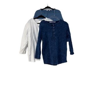 Jay Basics Bundle Blue and White Long Sleeve Tees size 8